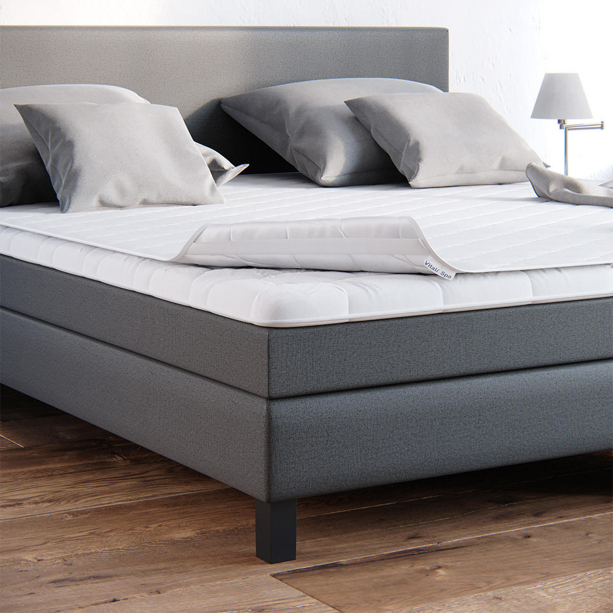 MATRATZENSCHONER Weiß 180 x 200 cm Versteppung - Weiß, Textil - VitaliSpa