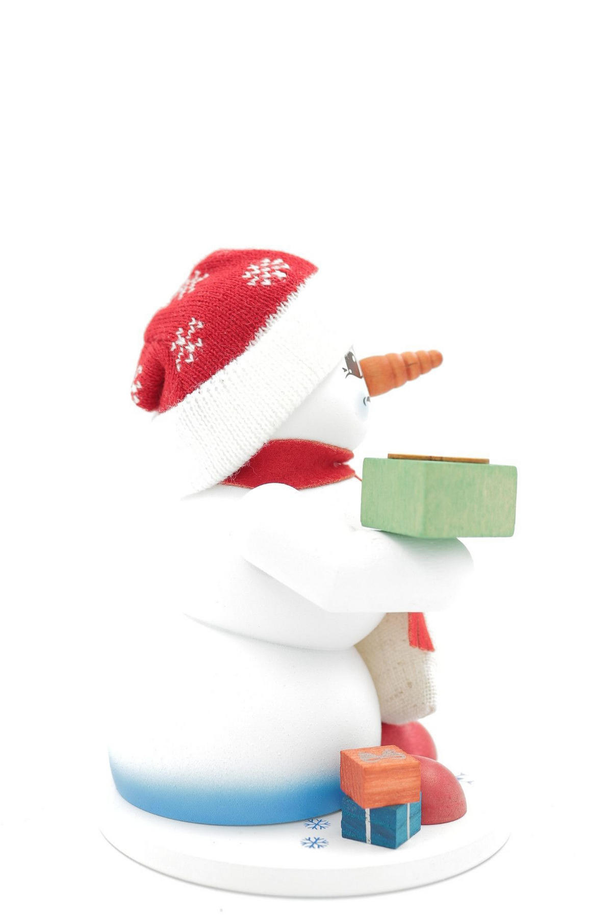 RAUCHFIGUR Schneemann Weiß Weihnachtsmann 19 cm - Multicolor, Holz (15/19/0.1cm)