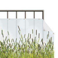 BALKON SICHTSCHUTZ Grüne Wiese 550/75 cm - Grün, Kunststoff (550/75cm) - Bilderwelten