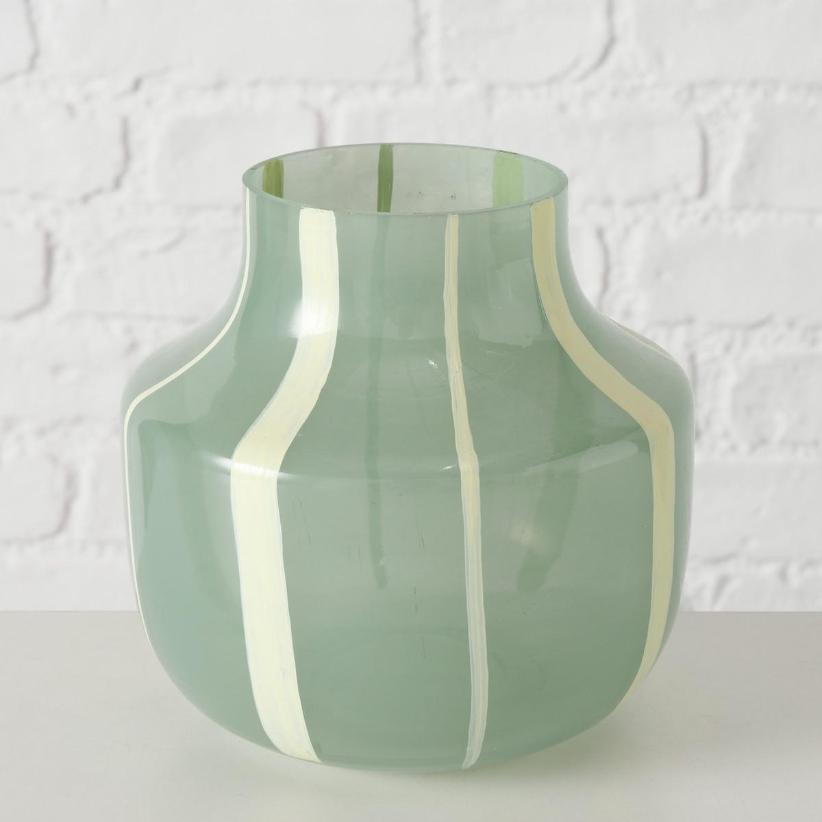 GLASVASE Erissa H. 13 cm - Grün, Glas (14/13.3cm) - Boltze Home