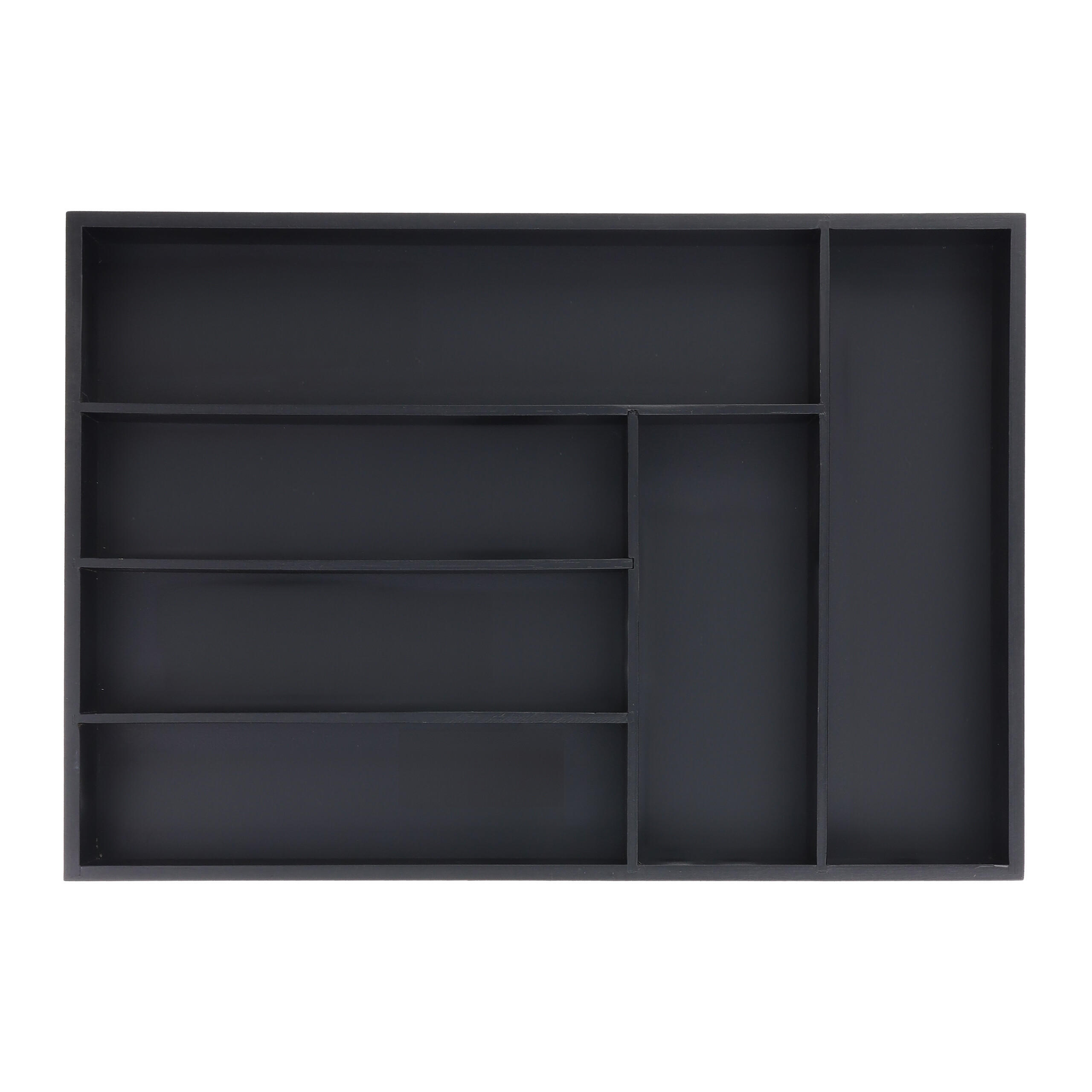 BESTECKKASTEN - Schwarz, Holz/Holzwerkstoff (43/5/30.5cm) - Relaxdays