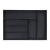 BESTECKKASTEN - Schwarz, Holz/Holzwerkstoff (43/5/30.5cm) - Relaxdays