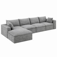 SOFA modular Grey - Grau, Kunststoff (160/340cm) - Meubliv