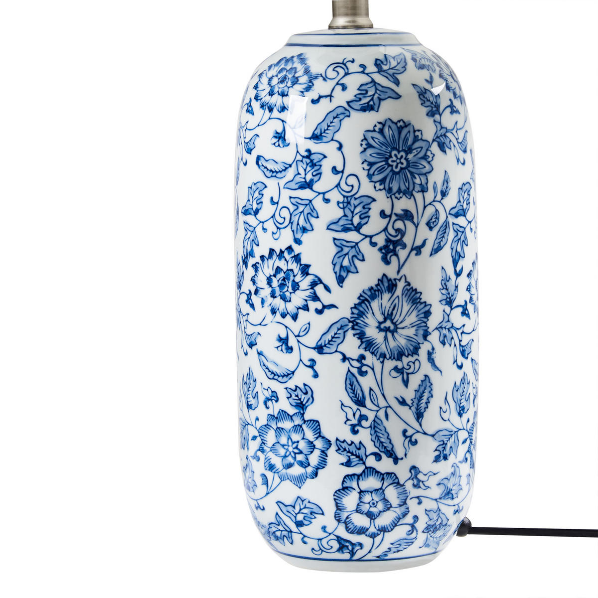 TISCHLEUCHTE Blau/Weiß Aibonito - Blau/Weiß, Keramik (33/33/56cm) - Beliani