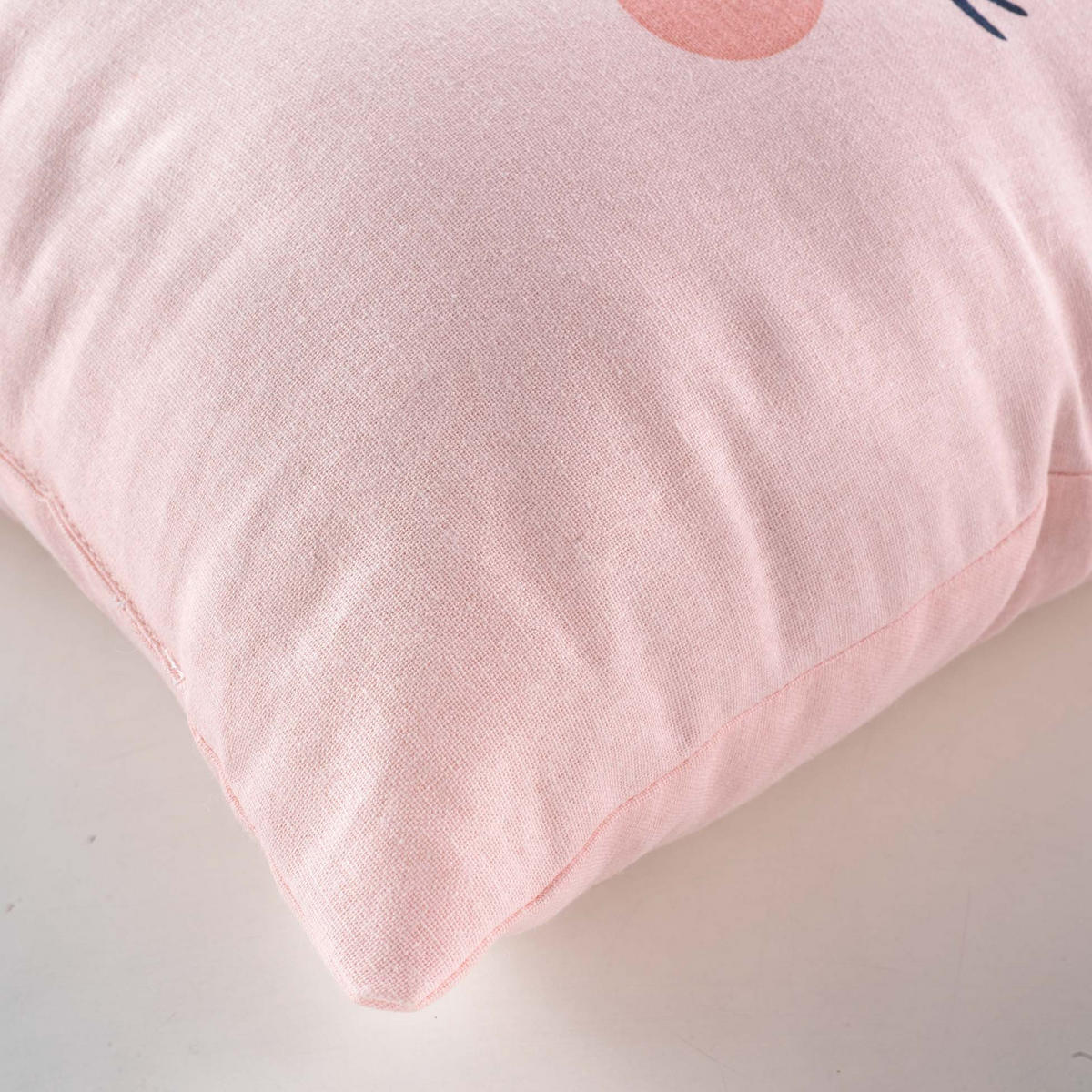 DEKOKISSEN mit Ohren für Kinder Etoiline 40/40/3 cm - Rosa, Naturmaterialien (40/40cm) - Douceur d´intérieur