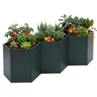 HOCHBEET 3er-Set 77x264x100cm Grün - Grün, Metall (264/77/100cm) - PROREGAL