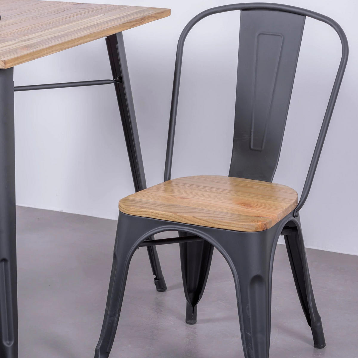 STUHL Metall Schwarz - Schwarz, Metall (44/83/53cm) - Nest Dream