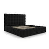 BETT mit Bettkasten und Kopfteil Mamaia aus Samt schwarz 180x200cm - Schwarz, Textil (180/200cm) - Micadoni