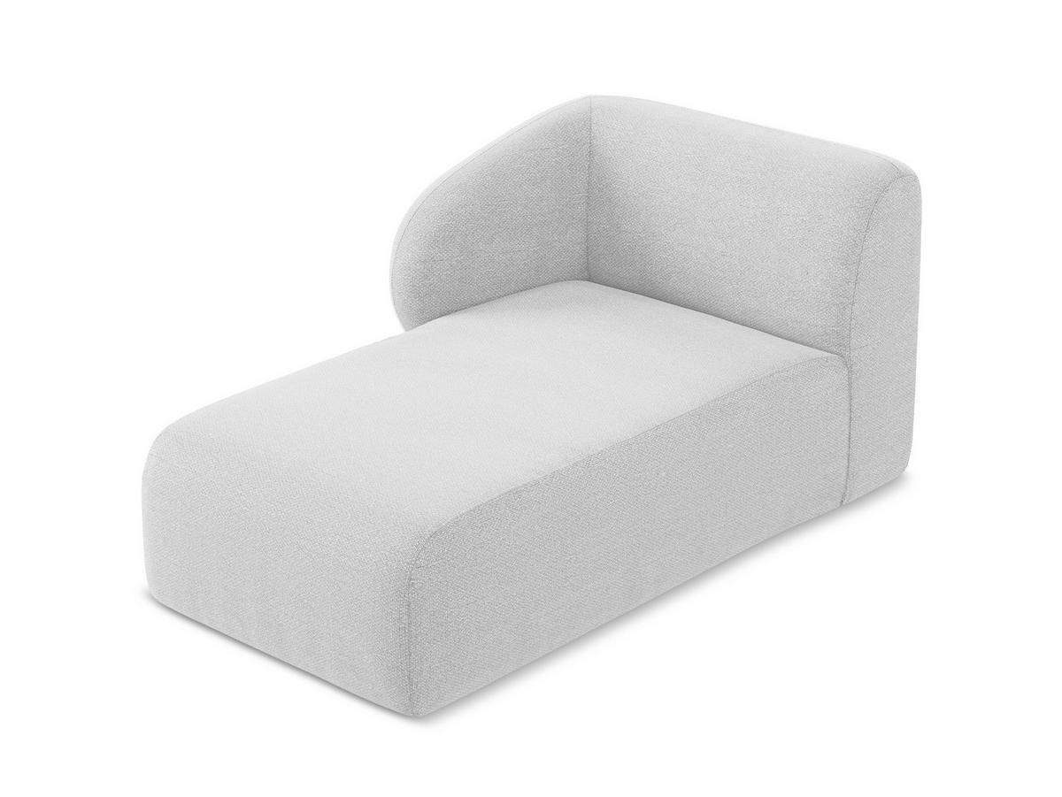 SOFAELEMENT Links Bouclé Stoff Grau - Silberfarben/Schwarz, Holzwerkstoff/Kunststoff (91/75/166cm) - Makamii