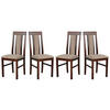 ESSZIMMERSTUHL - Set 4x Nilo 2, nussbaum, Inari 23 - Hellbraun/Nussbaumfarben, Holz (43/94/40cm) - Leaf Design
