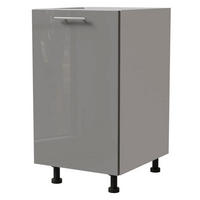 KÜCHENUNTERSCHRANK Essen D1D/45 Grau Hochglanz / Weiß Matt 45 / 50 / 82cm - Weiß/Grau, Holz/Holzwerkstoff (45/82/50cm) - Feldmann-Wohnen