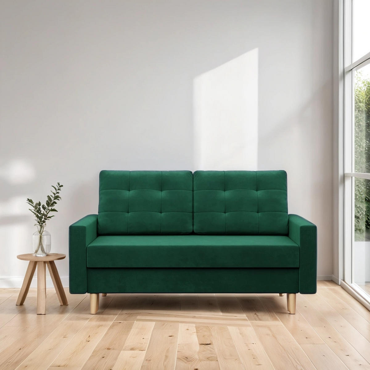 SOFA Blank flaschengrün 152/92/92 - Grün, Textil (152/92/92cm) - SIMKAM Furniture
