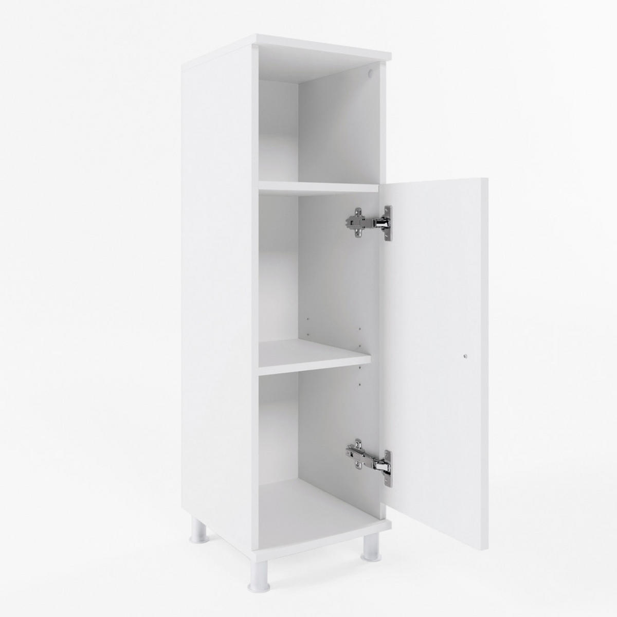 MIDISCHRANK Fynn Weiß 30 x 95 cm - Weiß, Holzwerkstoff (30/95/30cm) - Vicco