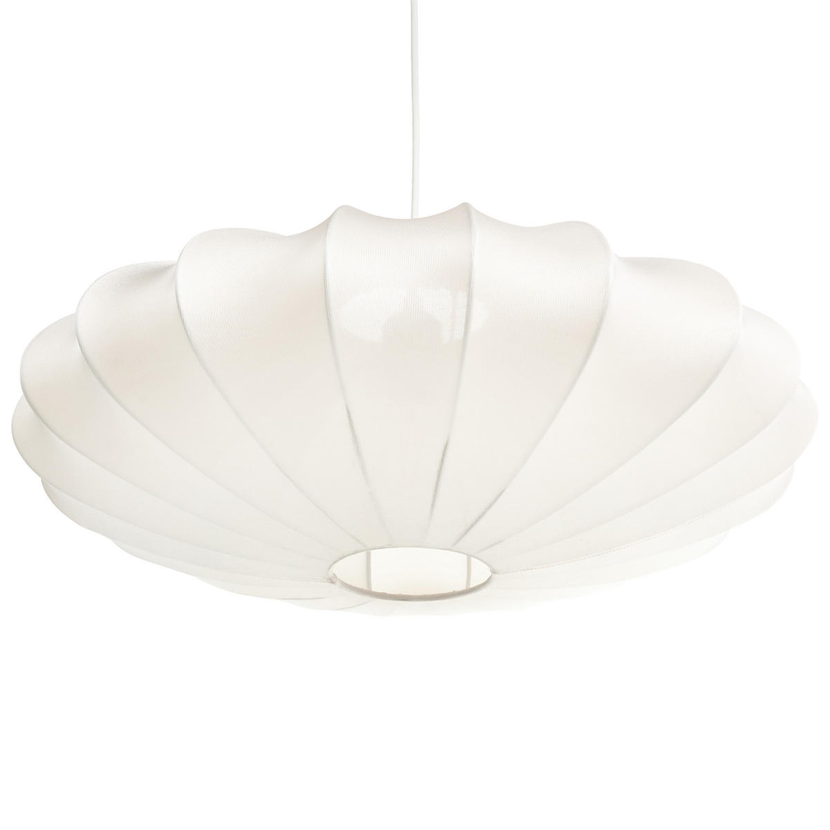 HÄNGELEUCHTE Cremeweiß Guacara - Creme, Textil (55/55/78cm) - Beliani