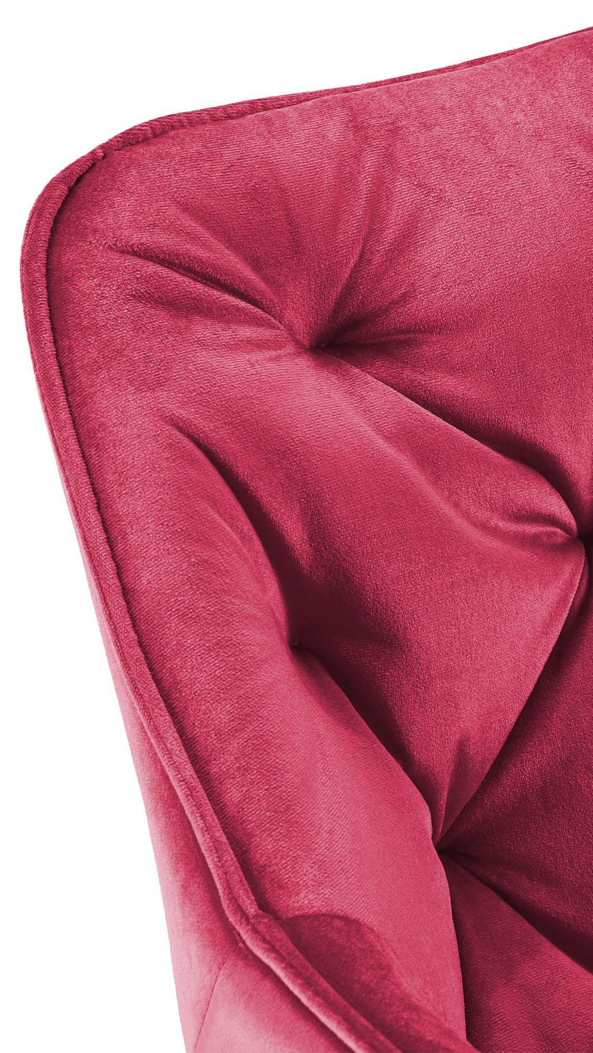 ARMLEHNENSTUHL 2er Set Samt Rot - Rot/Schwarz, Textil/Metall (58/83/62cm) - CLP
