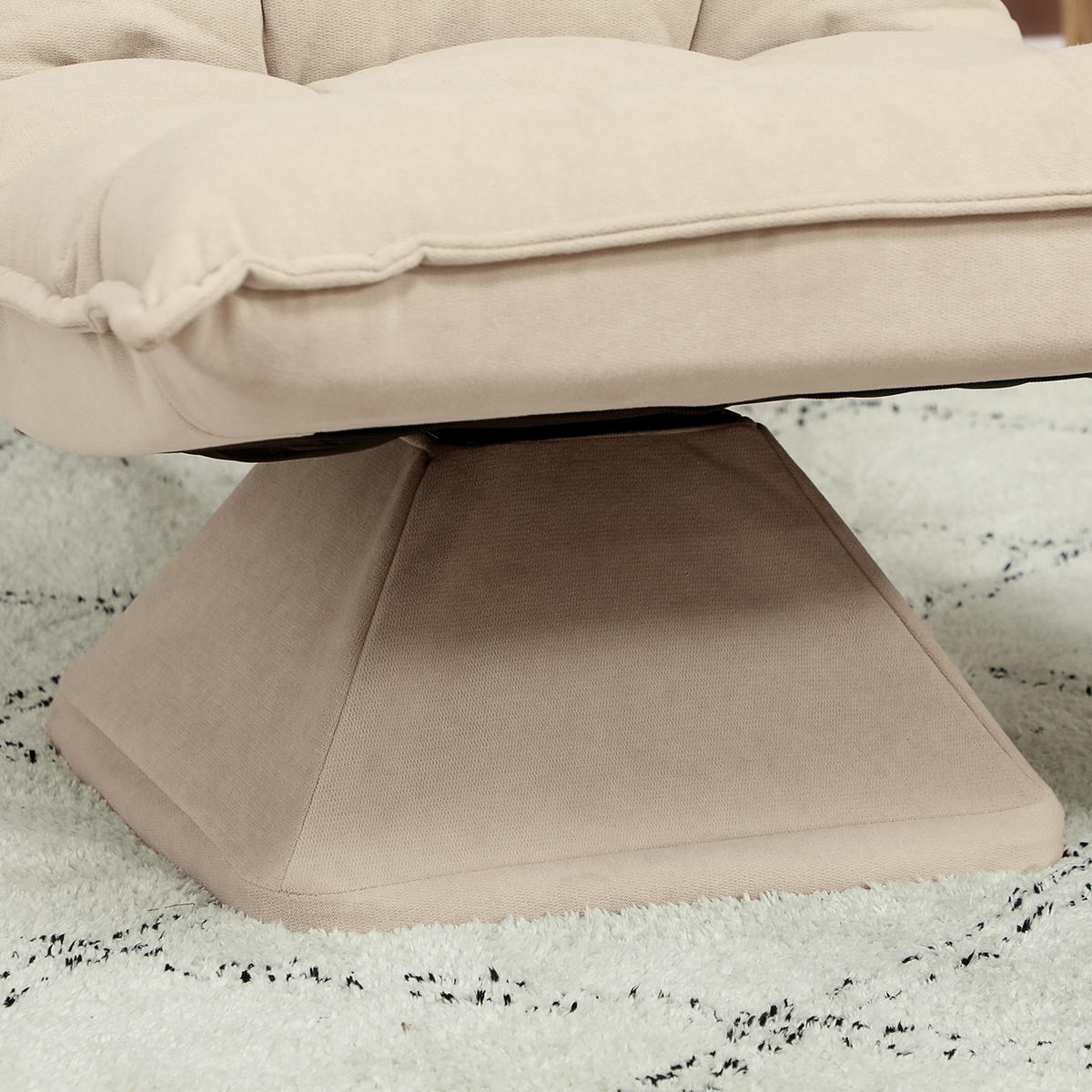 BODENSTUHL Bodensofa mit Verstellbarer Rückenlehne für Wohnzimmer, Büro Beige - Beige, Metall (70/95/62cm) - HOMCOM