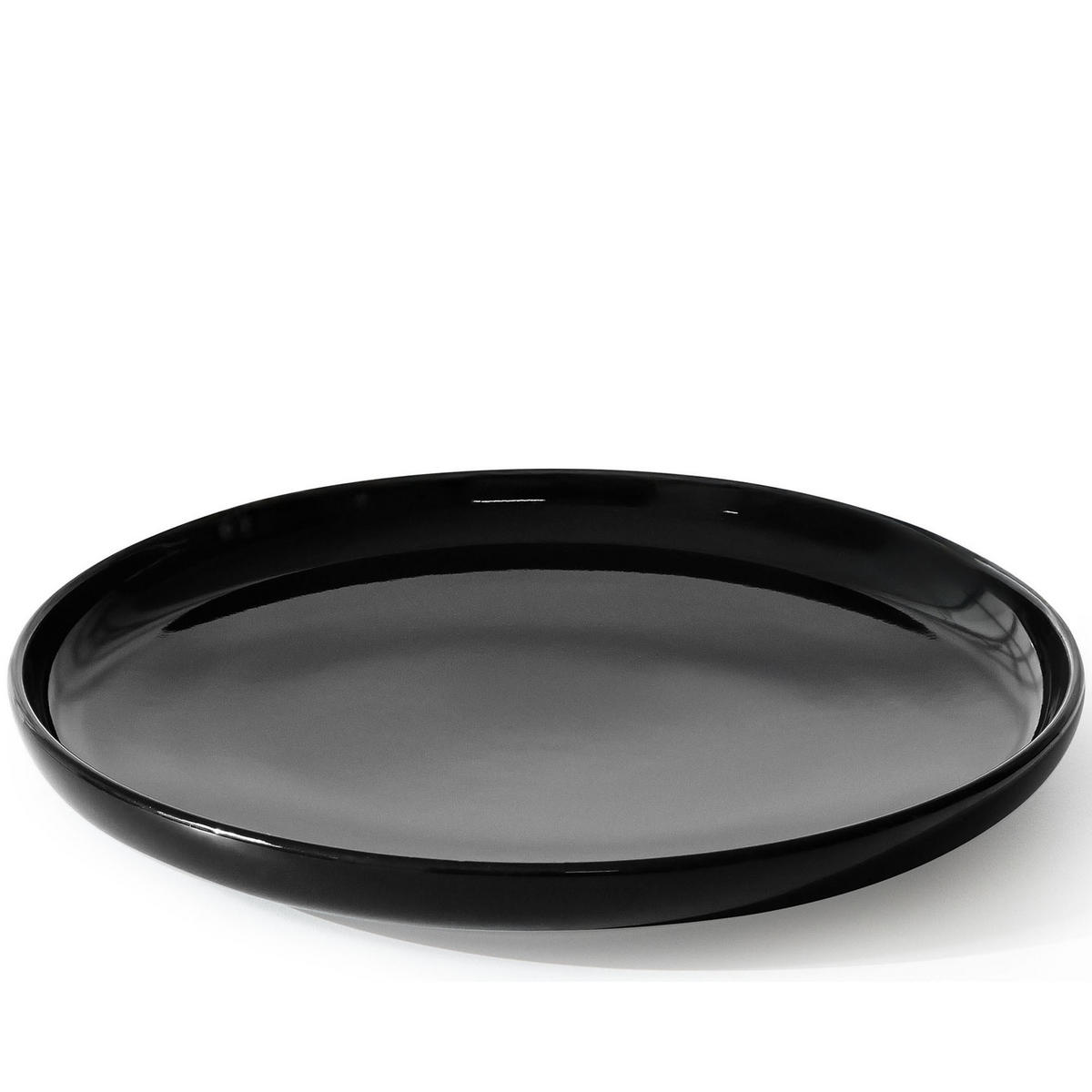 TAFELSERVICE VICTO Schüssel 6 Personen 18-tlg - Schwarz Hochglanz, Keramik (27/2/27cm) - KONSIMO®
