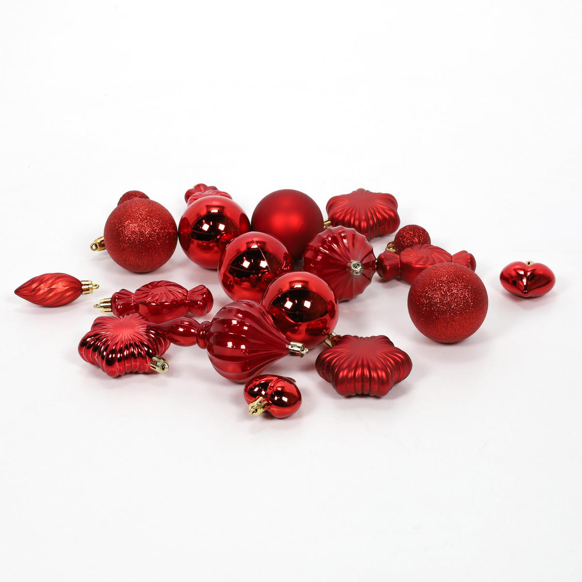 CHRISTBAUMSCHMUCK Set 32-teilig - Rot, Kunststoff (6/32.5/24.5cm) - Home Styling Collection