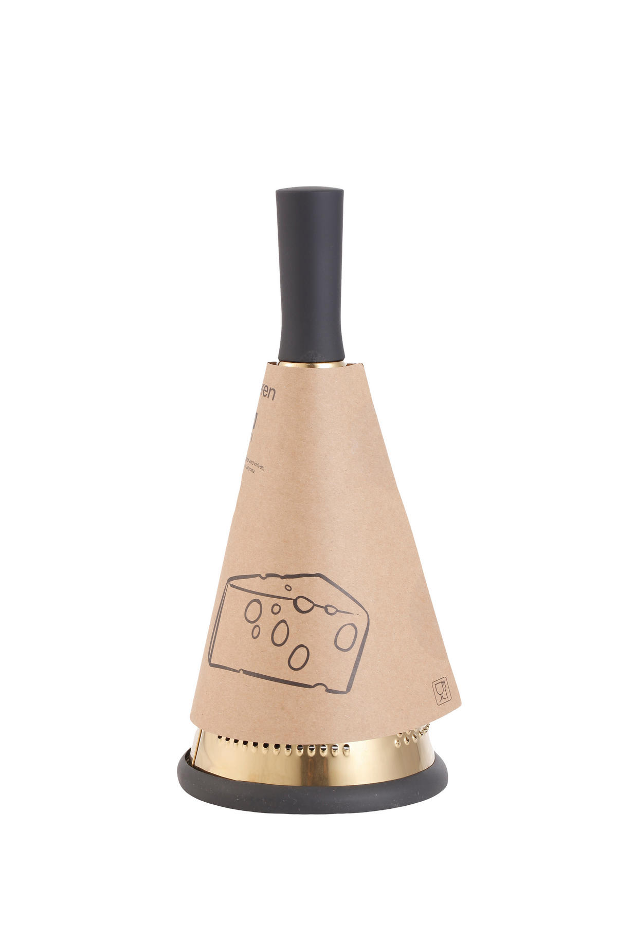 KÜCHENREIBE Modern Kitchen Gold Schwarz 12/12/27.5 cm Metall - Goldfarben/Schwarz, Metall (12/27.5/12cm) - Mondex