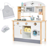 KINDERKÜCHE Weiß - Weiß, Holz (35/98/79cm) - COSTWAY