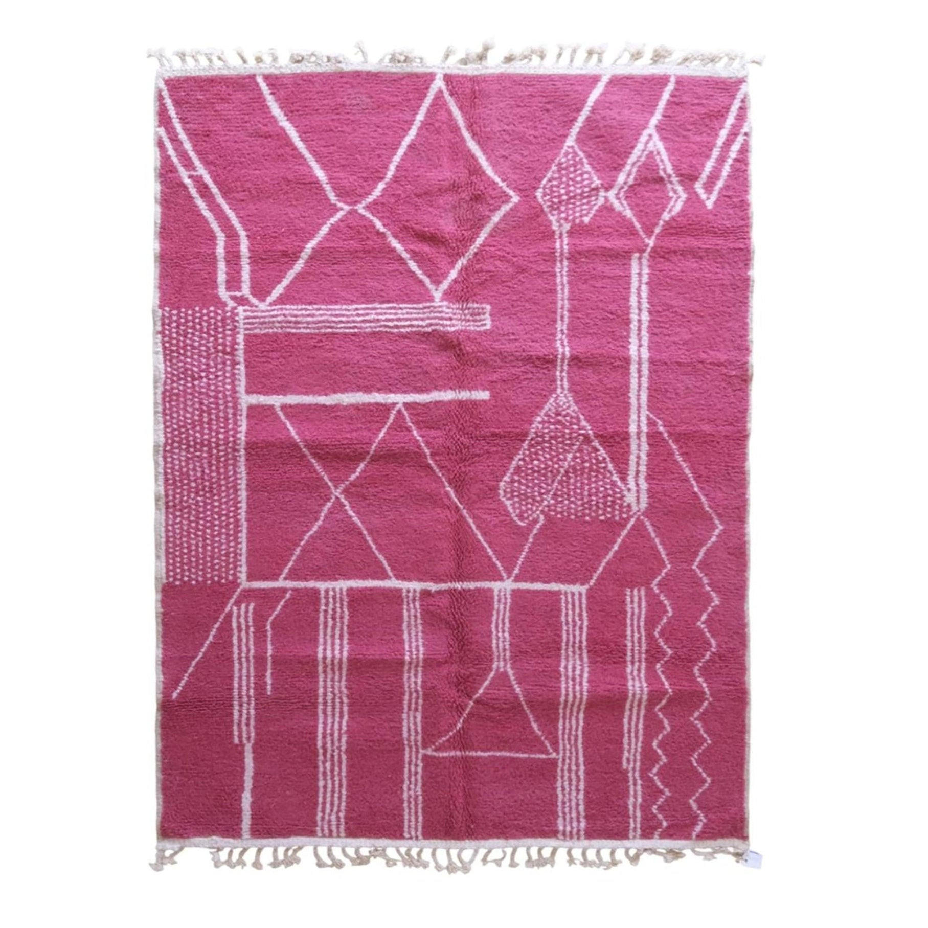 BERBERTEPPICH aus reiner Wolle 184x 253 cm - Pink, Naturmaterialien (184/253cm) - AFK Living