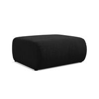 POUF Chenille Stoff Schwarz - Schwarz, Kunststoff/Textil (94/40/89cm) - Makamii