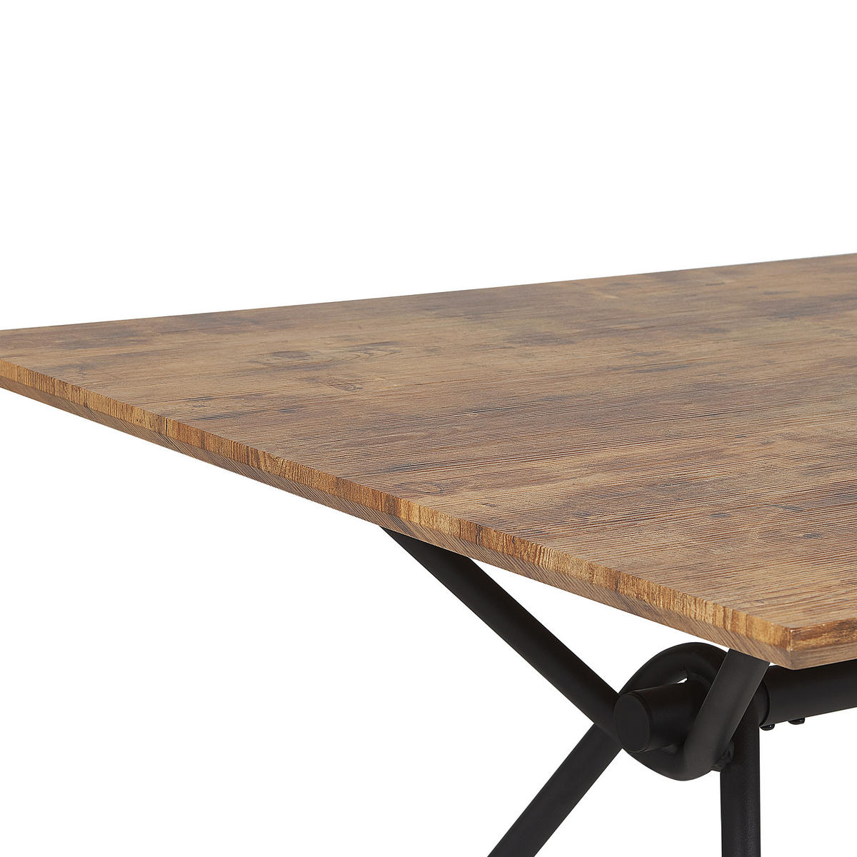 ESSTISCH 160/90/75 cm Dunkelbraun, Schwarz Rechteckig Amsterdam - Dunkelbraun, Holzwerkstoff (160/90/75cm) - Beliani