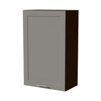 HÄNGESCHRANK Oslo W4/60/1 Lava / Dust Grey Matt 60 / 32,5 / 96cm - Dunkelgrau/Grau, Holz/Holzwerkstoff (60/96/32.5cm) - Feldmann-Wohnen