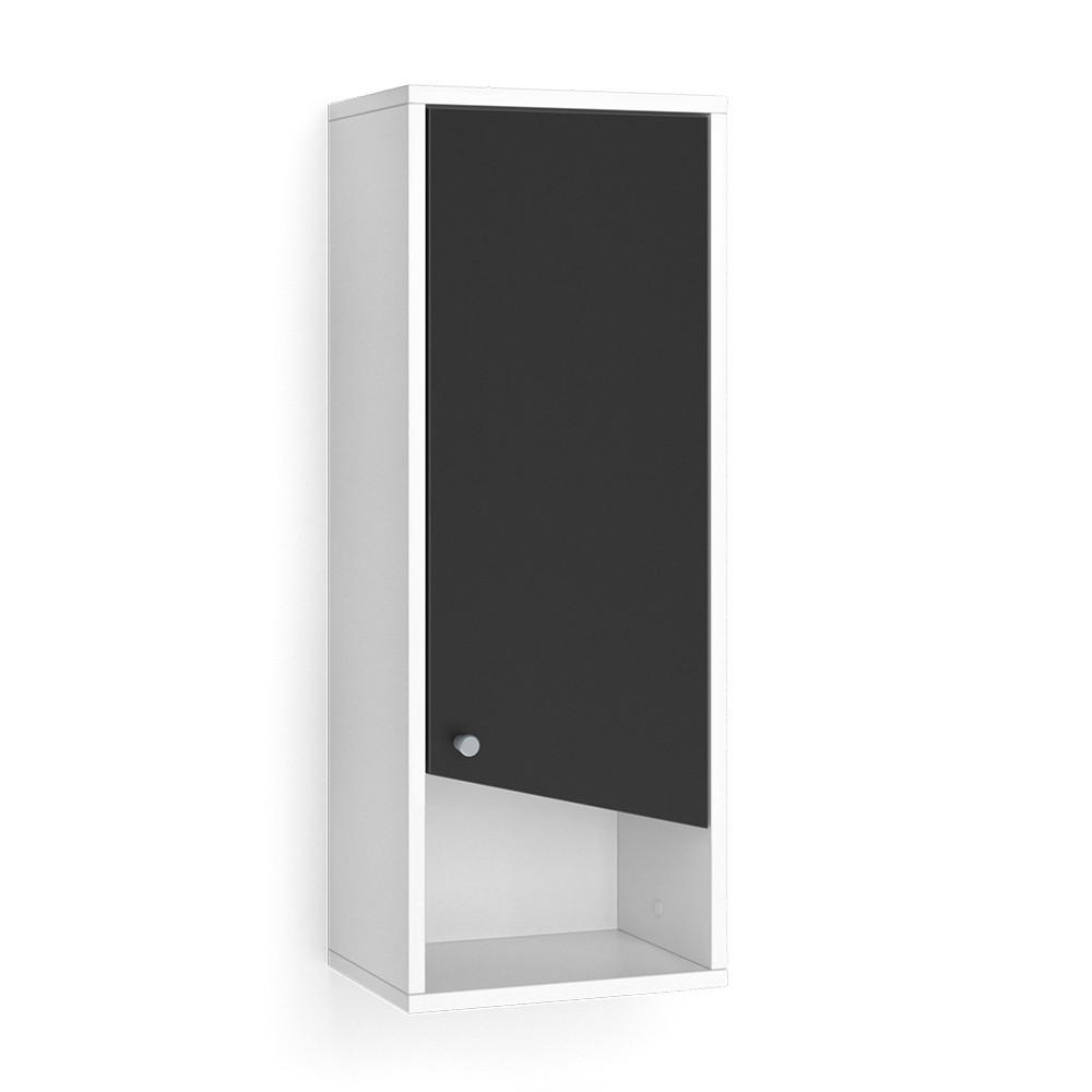 BADSCHRANK Irida Anthrazit/Weiß 30 x 79 cm - Anthrazit/Weiß, Holzwerkstoff (30/79/22cm) - Vicco