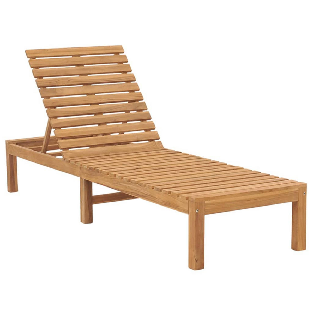 SONNENLIEGEN 2 Stk. Massivholz Teak - Braun, Holz (60/30/200cm) - furnicato