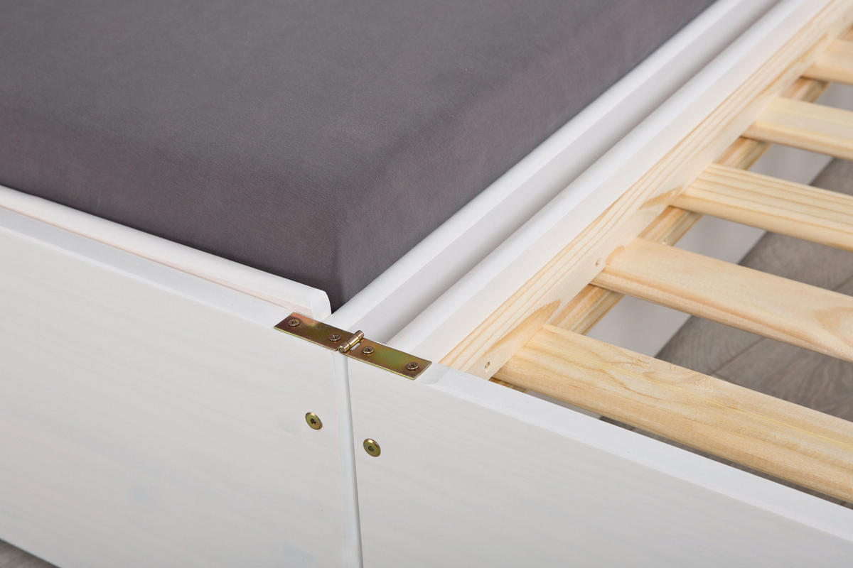 BETT Weiß - Weiß, Holz (90/200cm) - ebuy24