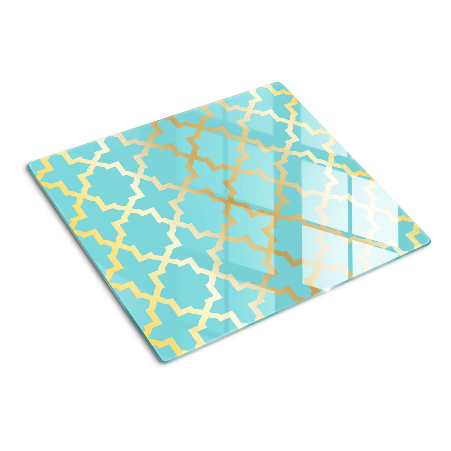 GLASPLATTE 60x52 cm Arabisches Muster - Goldfarben, Glas (60/0.4/52cm) - TULUP