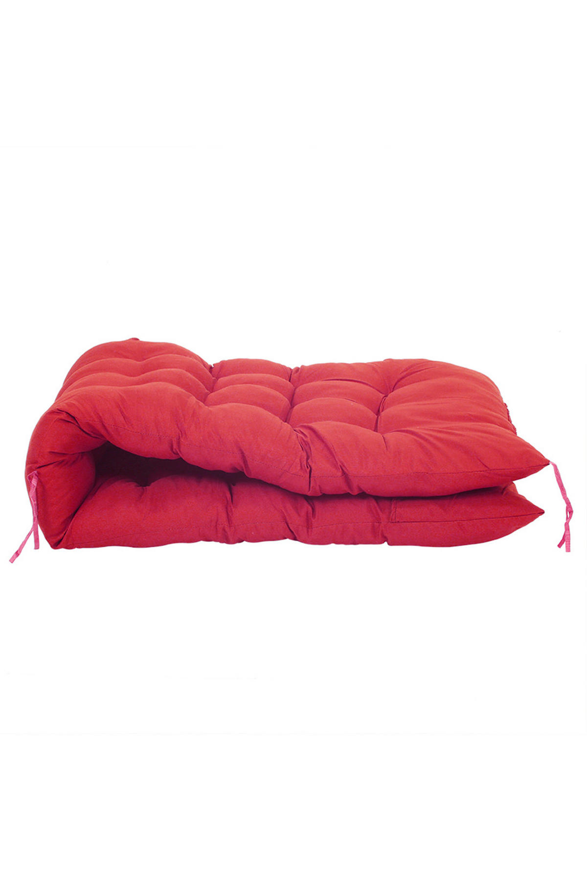 SONNENLIEGENAUFLAGE für Garten- und Terrassenstühle aus Polyester Schaumstoff in Rot 160 cm B x 50 cm - Rot, Textil (50/160cm) - Livingandhome