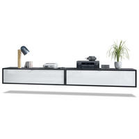 LOWBOARD Lana Fronten in Weiß Hochglanz - Weiß Hochglanz, Holzwerkstoff (120/29/37cm) - Vladon