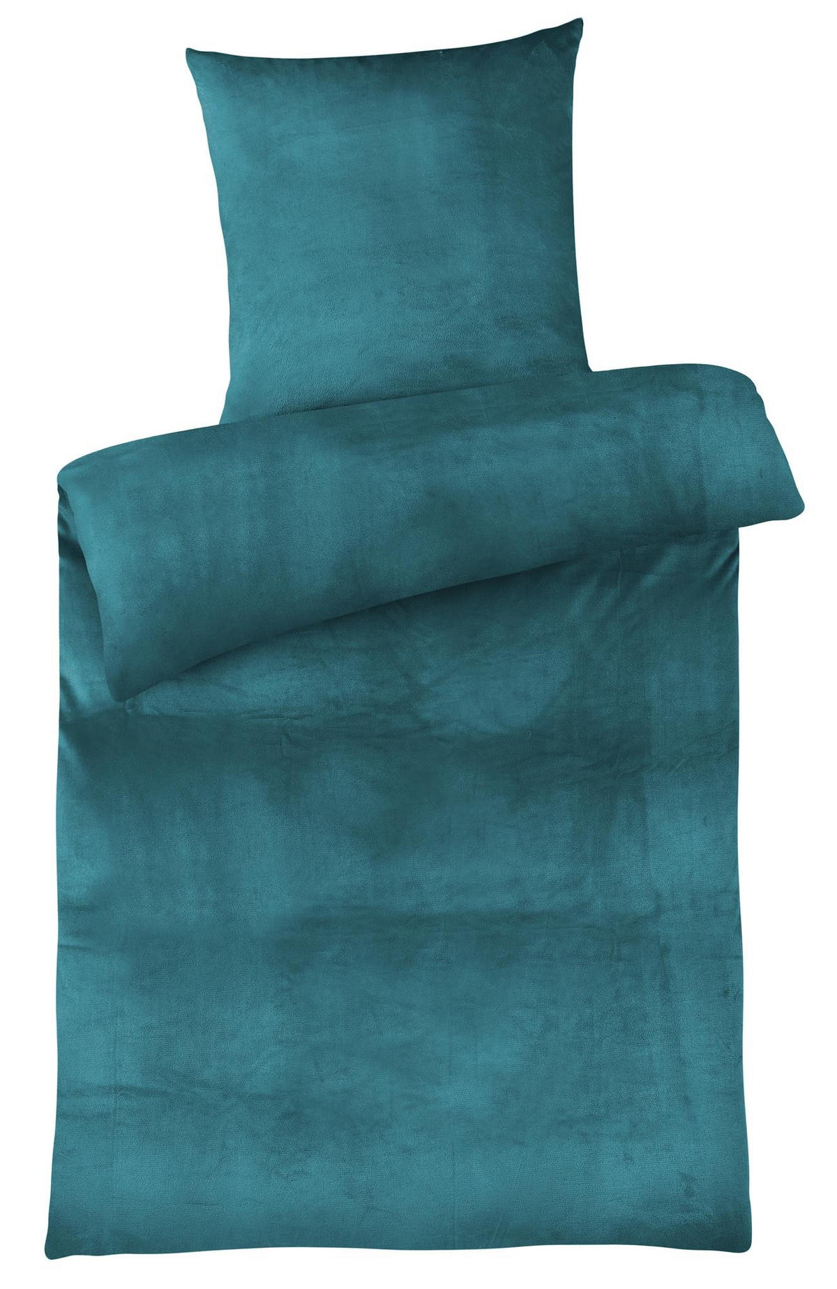 WINTER-BETTWÄSCHE 135x200 Cashmere-Touch Warmer Winter Bettbezug Kuschelig Petrol - Petrol, Textil (135/200cm) - Carpe Sonno