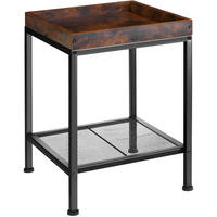 BEISTELLTISCH Rochester,41,5 x 41 x 56 cm,Industrial Holz dunkel, rustikal - Rostfarben, Holz (41.5/41/56cm) - tectake
