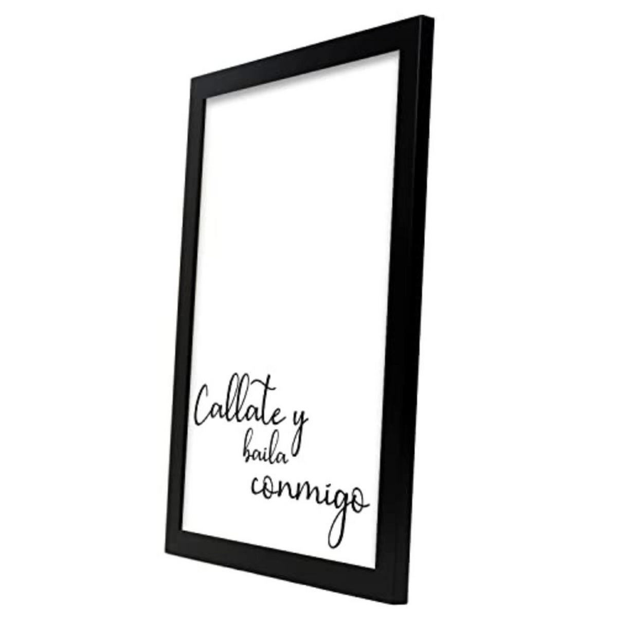 POSTER Set mit 4 Tanzen TypografieStil A3 Schwarzer Rahmen - Schwarz, Papier (29.7/3cm) - Nacnic