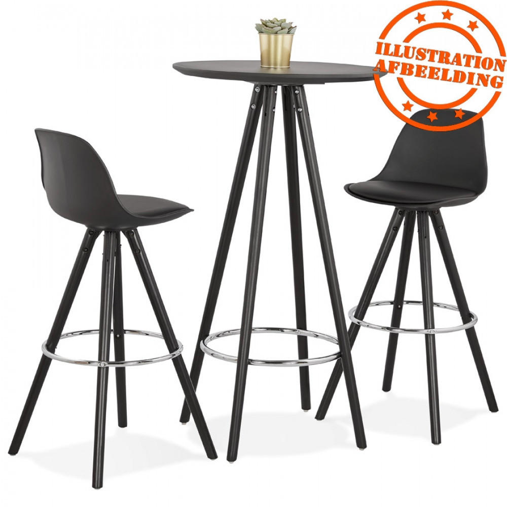 STEHTISCH Schwarz 60x60x110 cm - Buchefarben/Schwarz, Holz (60/110/60cm) - AlterEgo