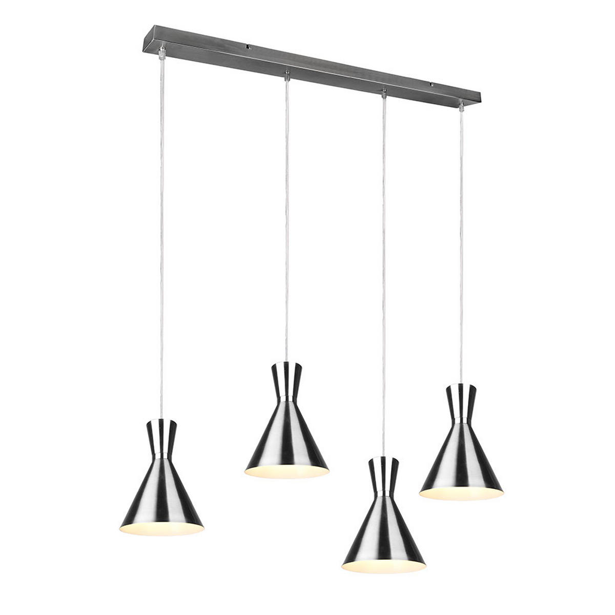 HÄNGELEUCHTE ENZO Metall Silber matt - Silberfarben, Metall (90/20/150cm)