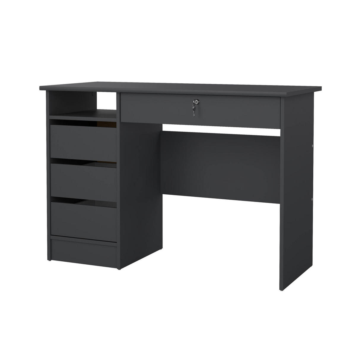 SCHREIBTISCH Grau 48.5/109.3/75.6 cm - Grau, Holzwerkstoff (48.5/109.3/75.6cm) - DMORA