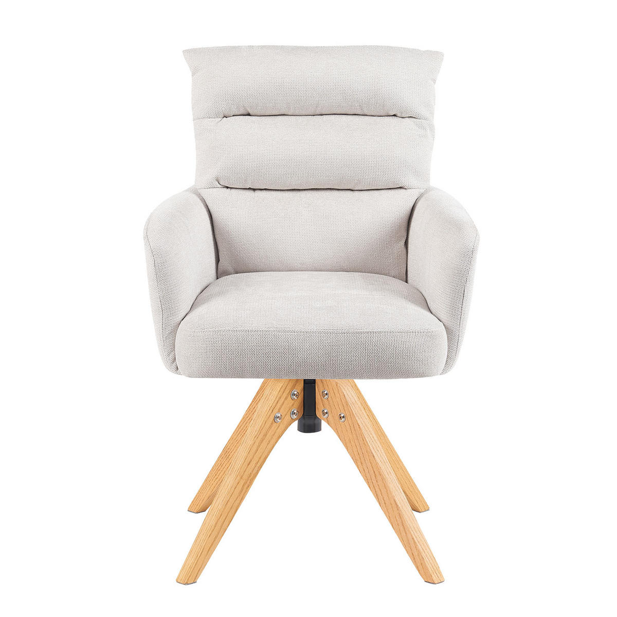 ARMLEHNSTUHL Mika-Juna - Honigeiche/Creme, Eichenholz/Holz (59/94/66cm) - DUBI Möbel
