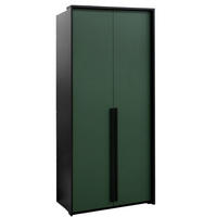 KLEIDERSCHRANK GENUA 105 cm, Grünes Design, 2 Türen, 2 Böden - Grün, Holzwerkstoff (105/217/65cm) - Bettso