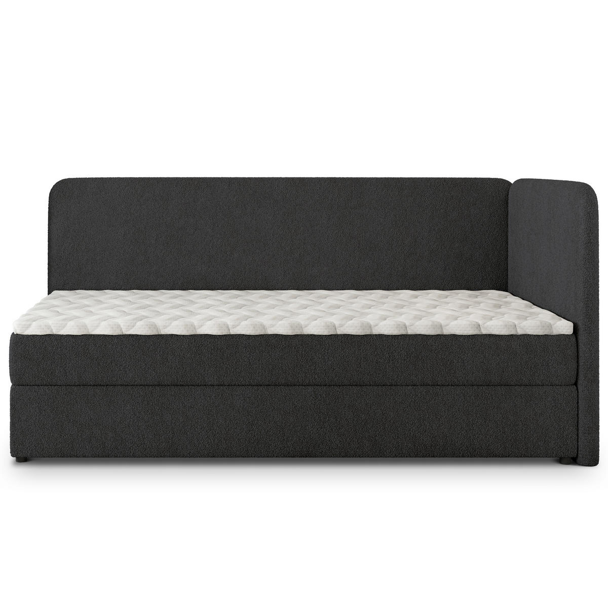 POSTEL BOXSPRING GINA 90x200 cm, s matrací a úložným prostorem, černá - černá, kompozitní dřevo/textil (90/200cm) - MASSENO