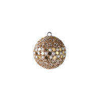WEIHNACHTSKUGEL Opium, kleine Spiegelrauten, Glas / Acryl / Kunststoff, Gold / Weiß, Ø 6 cm - Goldfarben, Glas (6/1/6cm) - Gift Company