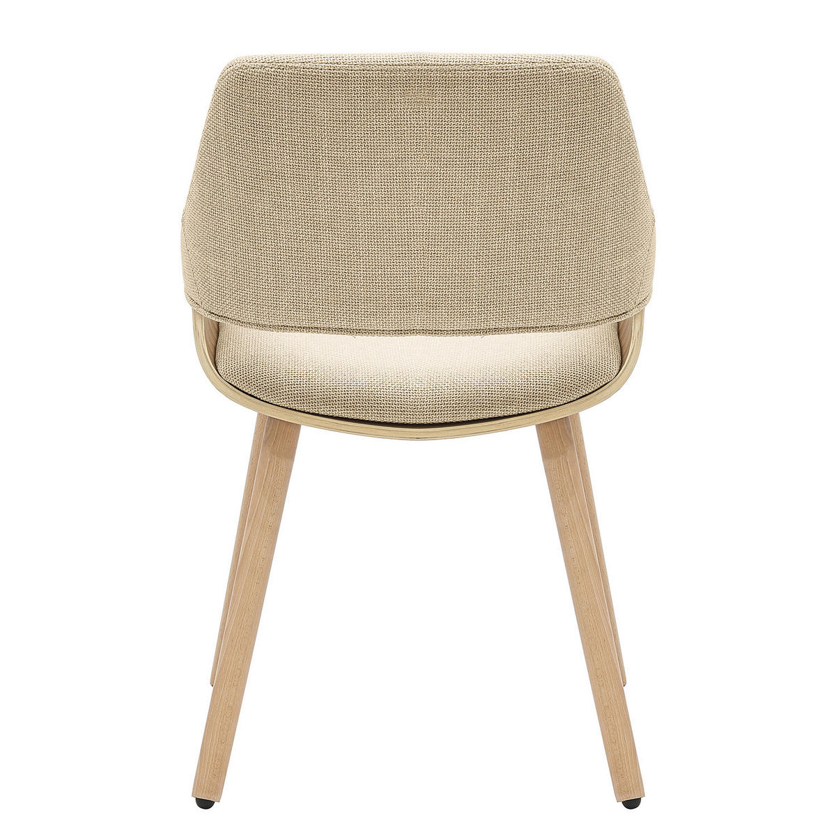 POLSTERSTUHL - 2er-Set - Leinen / Buche massiv - Beige, Holz/Holzwerkstoff (51/80/57cm) - home24