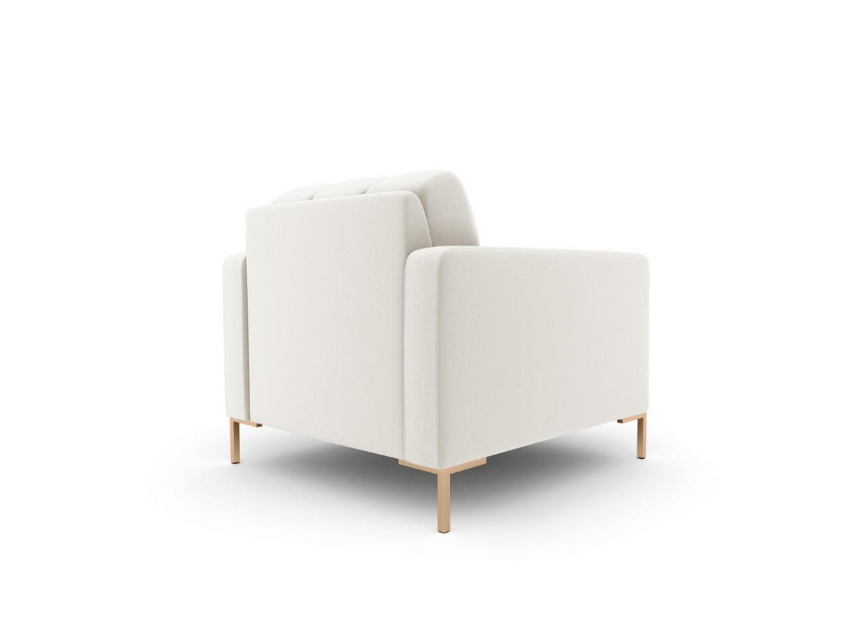 SESSEL Mamaia aus strukturiertem Stoff leichtes beige - Creme, Textil (92/75/87cm) - Micadoni
