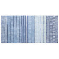 KURZFLOR-TEPPICH Yardere 150/80 cm - Blau, Naturmaterialen (80/150cm) - Beliani