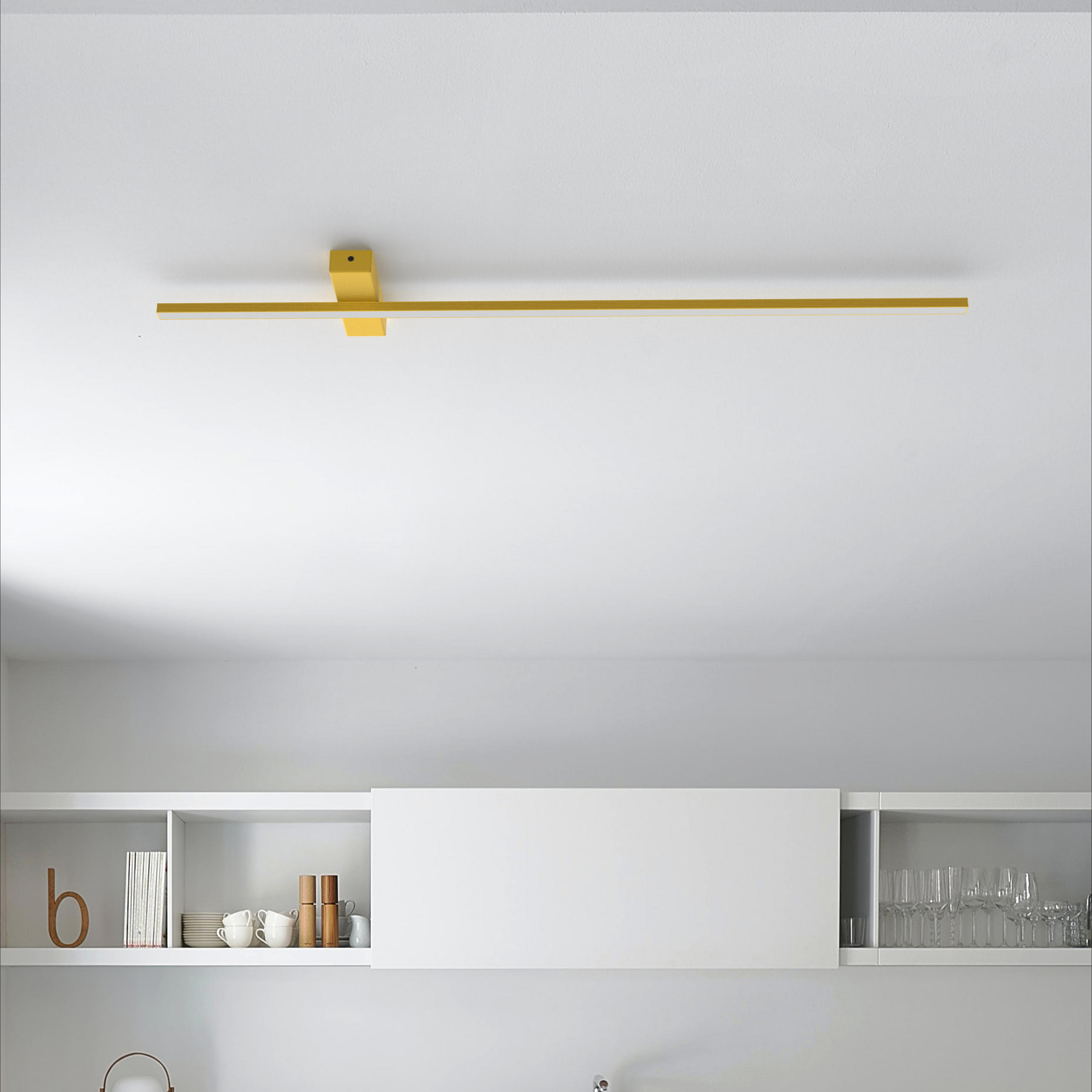 LED-DECKENLEUCHTE - Gelb, Metall (2/100/2cm) - Lumicom