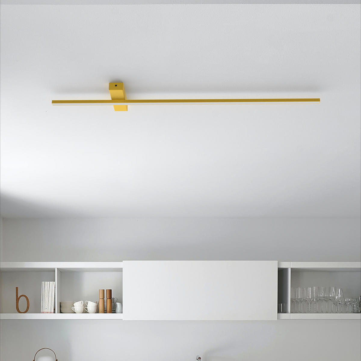 LED-DECKENLEUCHTE - Gelb, Metall (2/100/2cm) - Lumicom