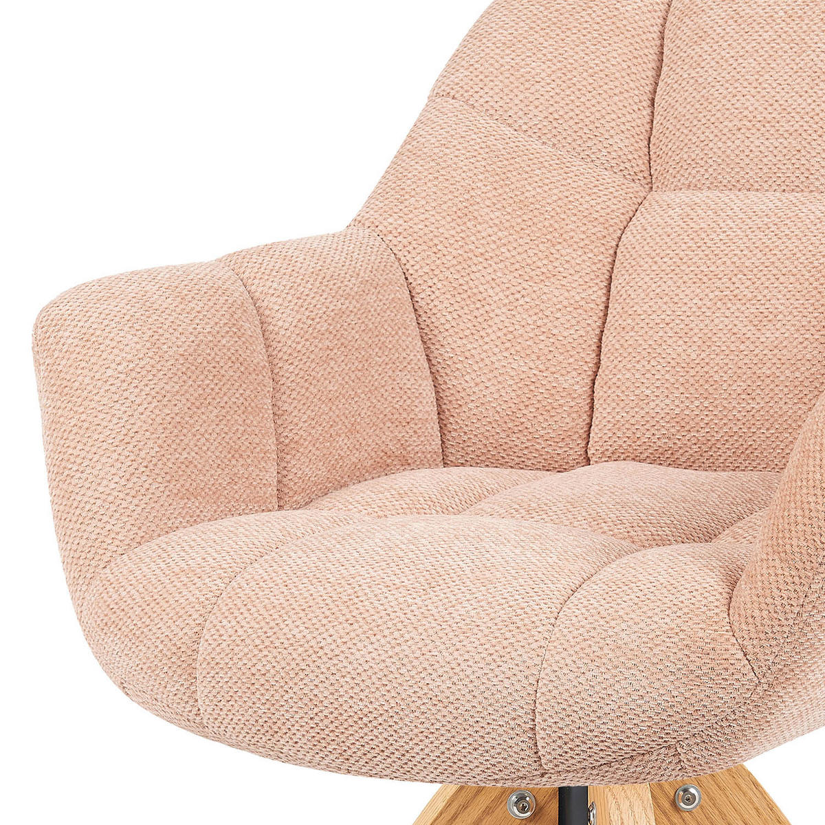 DREHSTUHL Mika-Nele - Honigeiche/Rosa, Eichenholz/Holz (65/81/66cm) - DUBI Möbel